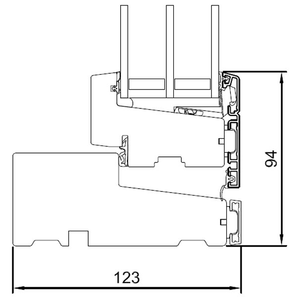 Vertical section sill