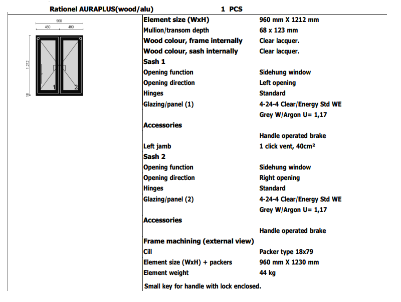 Rationel Auraplus Double Opening Casement Window Rationel Auraplus Double Opening Casement Window