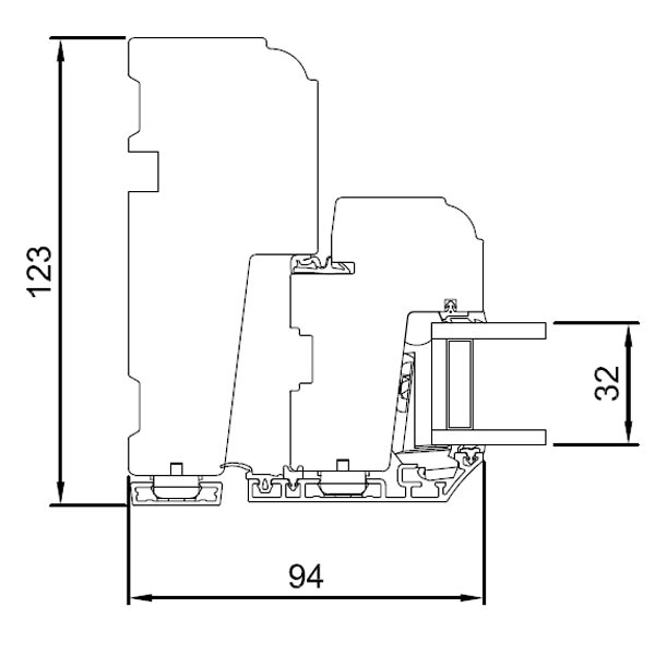 Horizontal section jamb