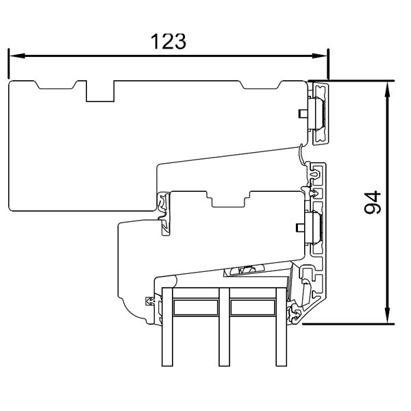 Vertical section head