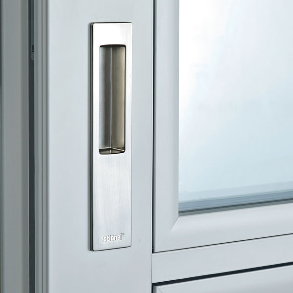 Finger pull handle for sliding door