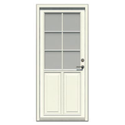 Entrance door - 6 glass panes, 2 raised panels