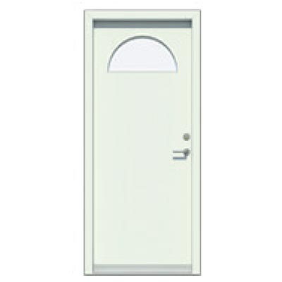 Panelled door - smooth, glass pane