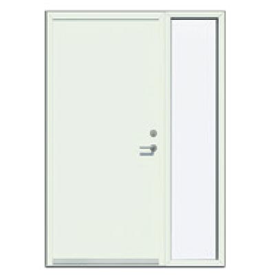 Panelled door with sidelight - Smooth