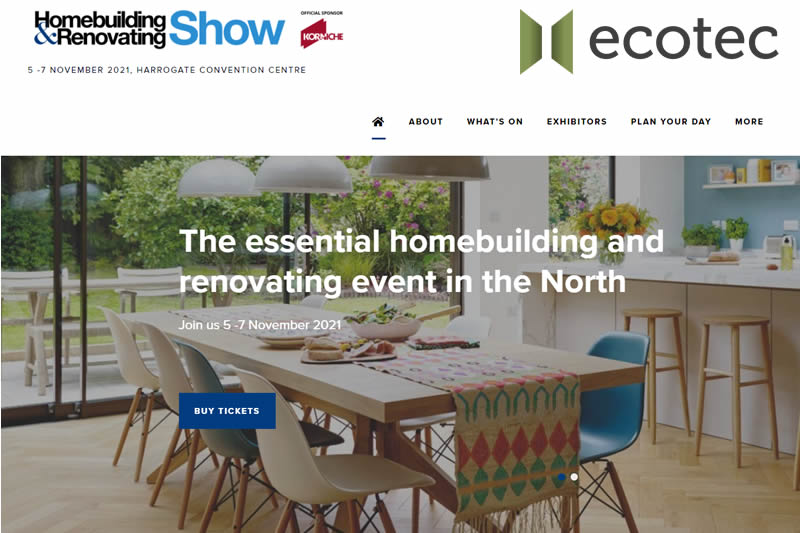November 2021 - Ecotec Windows At The Harrogate Homebuilding & Renovation Show