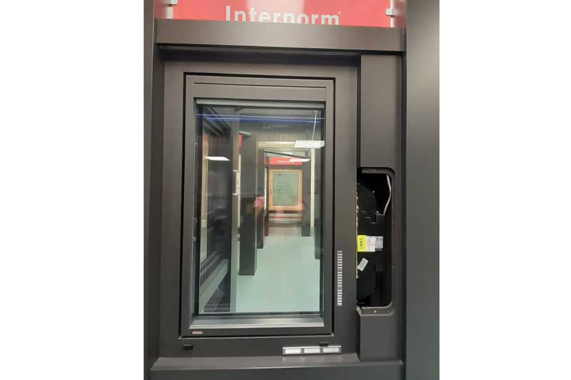 Internorm Tilt & Turn Window With Integrated Blinds and Electric Operated Trickle Vent