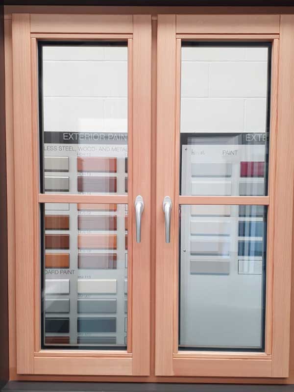 Double opening Internorm tilt & turn aluminium clad timber window Double opening Internorm tilt & turn aluminium clad timber window